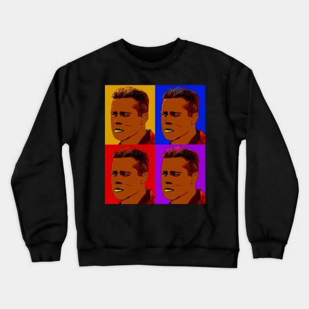 brad pitt Crewneck Sweatshirt by oryan80